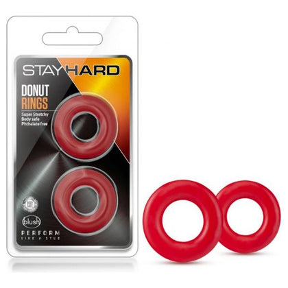 Stay Hard - Donut Rings - Model X1 - Male - Stamina Enhancement - Red