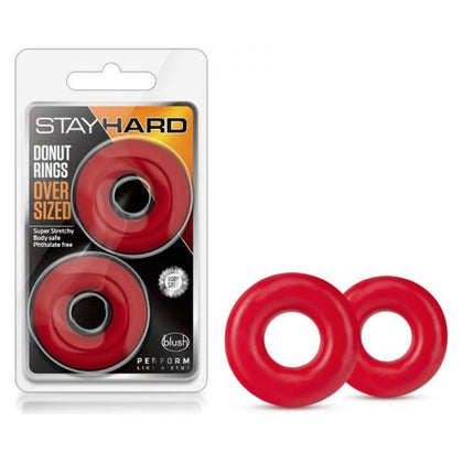 Stay Hard - Donut Rings Oversized - Red - Adult Naughty Store