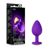 Temptasia Bling Plug Medium - Model TBP-001 - Unisex Anal Pleasure - Purple - Adult Naughty Store