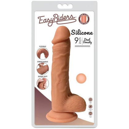 Easy Riders 9in Dual Density Silicone Dong With Balls - The Ultimate Pleasure Experience for All Genders and Sensual Delights