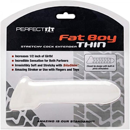 Fat Boy Thin Sleeve Clear
Introducing the Sensational Fat Boy Thin Sheath: The Ultimate Pleasure Enhancer for Him and Her! Model FBT-6, Clear