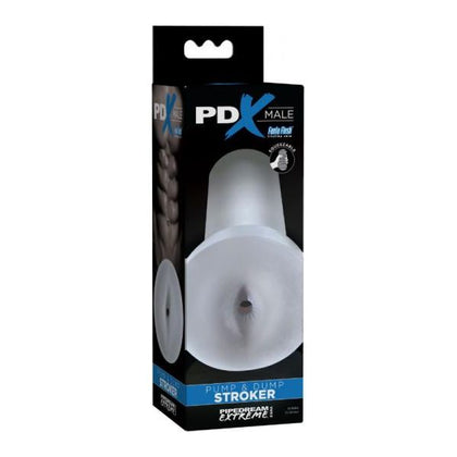 PDX Male Pump & Dump Stroker - Compact Clear Super Soft Masturbator for Men - Model NP2020-55 - Intense Pleasure for Solo Play - Transparent - Adult Naughty Store