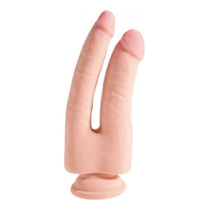 Pipedream Products King Cock Triple Density 9.5 inches Double Penetrator Beige Dildo for Dual Pleasure - Model X9D-TPR - Adult Naughty Store