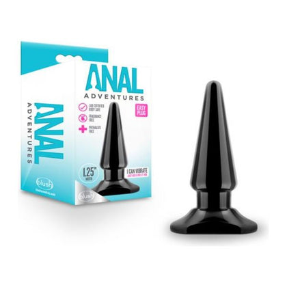 Anal Adventures Easy Plug Black Anal Toy - Model AAEP-B01 - Unisex Anal Pleasure - Black - Adult Naughty Store