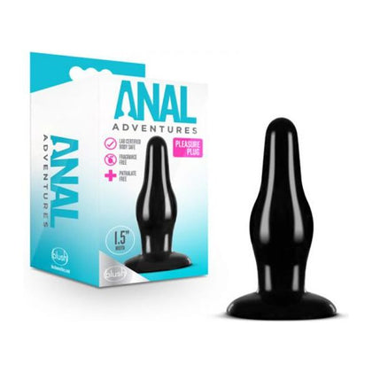 Anal Adventures Pleasure Plug Black - Model APB-001 - Unisex Anal Toy for Sensual Exploration and Stretching - Adult Naughty Store