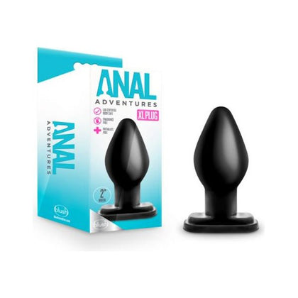 Anal Adventures XL Plug Black - Premium Anal Toy for Intense Pleasure and Exploration (Model XLP-001, Unisex, Anal Stimulation, Black)
