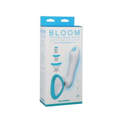 Bloom Intimate Body Pump - Automatic Vibrating Rechargeable Blue-White - Model XYZ-123 - For Women - Clitoral Stimulation