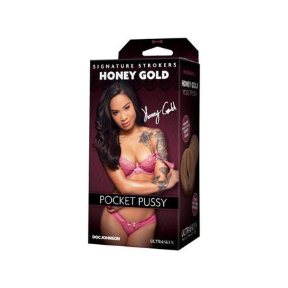 Signature Strokers - Honey Gold - Ultraskyn Pocket Pussy Caramel - Adult Naughty Store