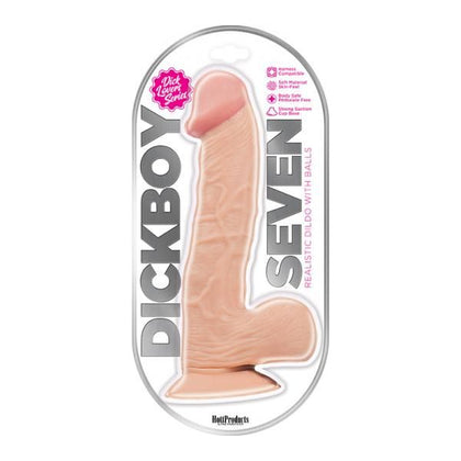 Introducing the Exquisite DickBoy 7in Realistic Dildo - Model DB-7M: The Ultimate Pleasure Companion for All Genders and Sensual Delights - Available in Sultry Black