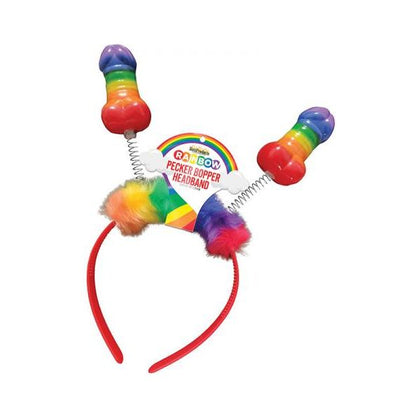 Introducing the Pleasure Pro Rainbow Pecker Bopper - Model PR2020-39: The Ultimate Pride Expression Headband