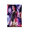 Vibes Karma's A Bitch Women's Metallic Mesh Print Bodysuit - Model AB-MLB-2020, Black, M-L - Adult Naughty Store