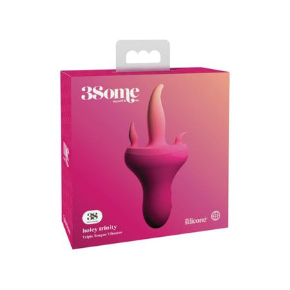 3Some Holy Trinity Red Triple Pleasure Multi-Function USB Rechargeable Sex Toy - Model HT-001 - For All Genders - Intense Stimulation for Three Areas of Pleasure - Vibrant Red