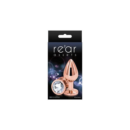 Introducing the Luxurious Rose Gold Medium Clear Rear Assets Anal Toy - Model RGMCT-001: The Ultimate Pleasure for All Genders! - Adult Naughty Store