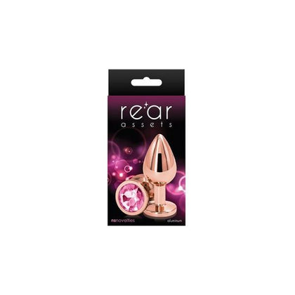 Introducing the Exquisite Pleasures Rear Assets Rose Gold Medium Pink Anal Toy - Model RAR-003. - Adult Naughty Store