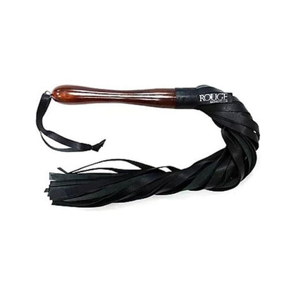 Fetish Play Rouge Wooden Handle Flogger - Sensual Pleasure Toy for Intimate Exploration - Model F-1001 - Unisex - Exquisite Whipping Tassels - Deep Red