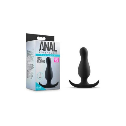 Platinum Curve Plug Black - Premium Anal Adventure for Ultimate Prostate Stimulation - Model PAPB-001 - Designed for Men - Unleash Pleasure in Style