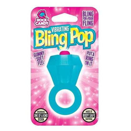 Introducing the Luxe Blue Rock Candy Bling Pop Cock Ring - Model RP-2020-59 | For Him and Her | Enhanced Pleasure and Style