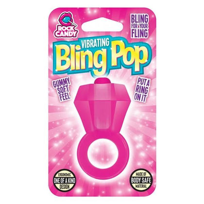 Introducing the Luxe Gems Rock Candy Bling Pop Cock Ring - Model RP-2020-59: The Ultimate Pleasure Enhancer for Him and Her in Pink!