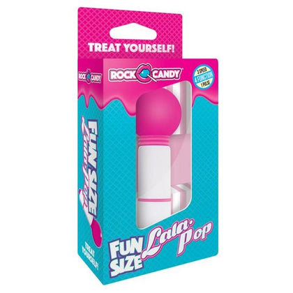Rock Candy Fun Size Lala Pop Pink Mini Wand Vibrator - Versatile External Pleasure for All Genders, Ideal for Clitoral Stimulation and More