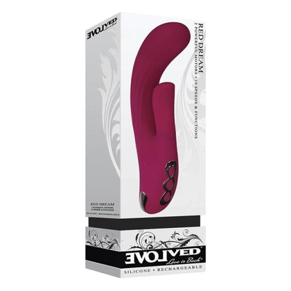 Evolved Red Dream Dual Motor Silicone Vibrator - Model RD-10 - For All Genders - Intense Pleasure in Red