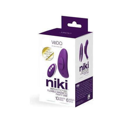 Introducing the Niki Rechargeable Panty Vibe Deep Purple: A Discreet and Comfortable Pleasure Companion for Women