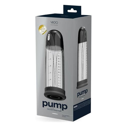 Rechargeable Vacuum Penis Pump - Black, Transparent Cylinder, Thicker, Longer, Harder - Model XYZ123