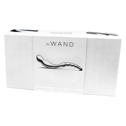 Le Wand Swerve Stainless Steel Dual-Ended Anal Pleasure Tool - Model LS-2000 - For Men - Prostate Stimulation and Anal Sphincter Massages - Sleek Silver - Adult Naughty Store