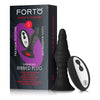 Forto Vibe Ribbed Plug with Remote Control - Small Black - Powerful Anal Pleasure for All Genders - Adult Naughty Store