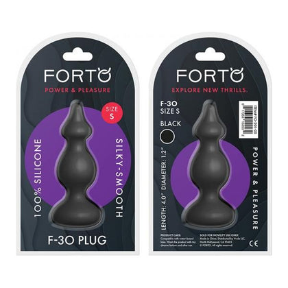 Forto F-30: Pointer Sm Black - Premium Silicone Anal Plug for Intense Stimulation