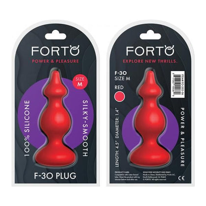 Forto F-30: Pointer Med Red - Premium Silicone Medium Pointed Tip Anal Plug for Enhanced Stimulation