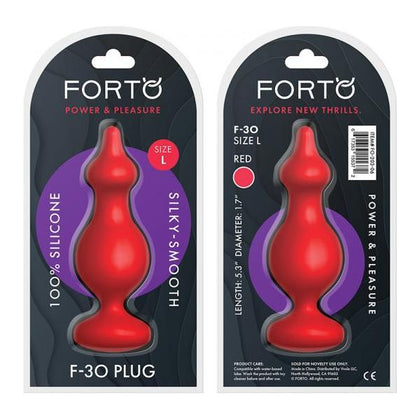 Forto F-30: Silicone Pointer Large Red - Premium Silicone Anal Plug for Intense Stimulation