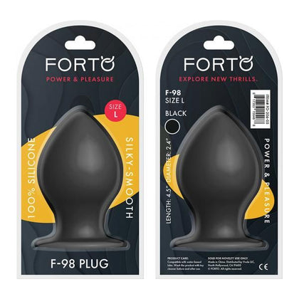 Forto F-98: Large Black Silicone Cone Dildo for Experienced Users - Intense Pleasure for All Genders - Adult Naughty Store