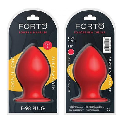 Forto F-98: Large Red Silicone Cone Dildo for Experienced Users