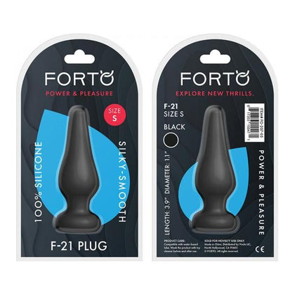 Forto F-21 Tear Drop Small Black Silicone Anal Plug for Enhanced Stimulation - Adult Naughty Store