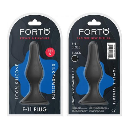 Forto F-11: Lungo Sm Black - Premium Silicone Flexible Suction Cup Dildo for Intense Pleasure - Model F-11 - Black - Adult Naughty Store