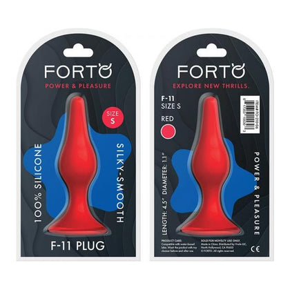 Forto F-11: Lungo Sm Red - Premium Silicone Flexible Suction Cup Dildo for Intense Pleasure