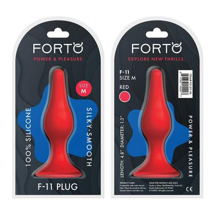 Forto F-11: Lungo Med Red - Premium Silicone Suction Cup Dildo for Sensual Pleasure
