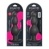 Forto F-52: Cone Beads Black - Premium Silicone Anal Pleasure Beads for Men and Women - Adult Naughty Store