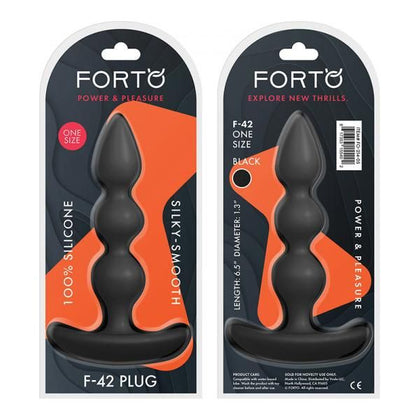 Forto F-42: Spiral Beads Black - Premium Silicone Anal Beads for Men and Women - Adult Naughty Store