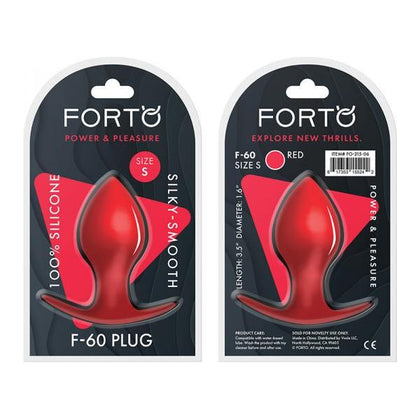 Forto F-60: Spade Sm Red - Premium Silicone Anal Plug for Experienced Users - Model F-60 - Red - Male/Female Pleasure