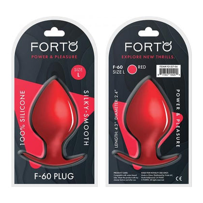 Forto F-60: Spade Lg Red - Premium Silicone Anal Plug for Experienced Users, Model F-60, Designed for Rattling Stimulation, Large Size 4.3