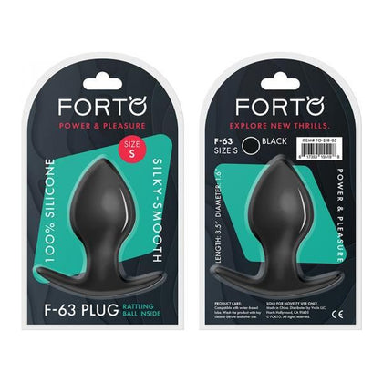 Forto F-63: Rattler Spade Sm Black - Premium Silicone Anal Plug for Experienced Users - Model F-63 - Intense Stimulation - Black - Adult Naughty Store