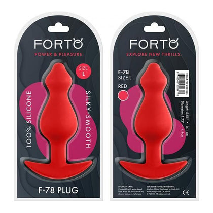 Forto F-78: Pointee 100% Silicone Plug Large Red