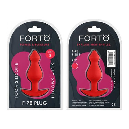 Forto F-78: Pointee 100% Silicone Plug Small Red - Premium Silicone Anal Plug for Intense Stimulation and Pleasure
