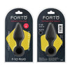 Forto F-10 Silicone Plug with Pull Ring - Medium Black - Unisex Anal Pleasure Toy - Adult Naughty Store