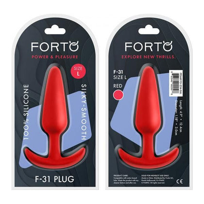 Forto F-31: Large Red Silicone Plug - Premium Anal Pleasure Toy