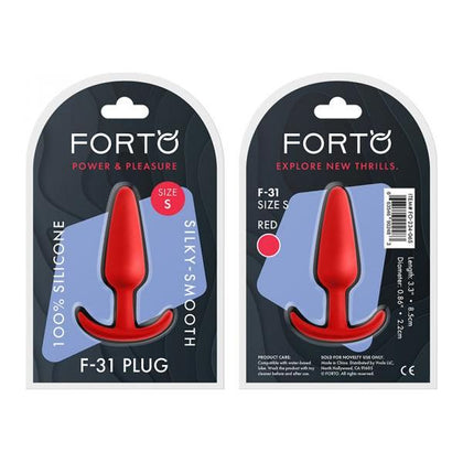 Forto F-31: Small Red Silicone Plug - Premium Anal Pleasure for All Genders