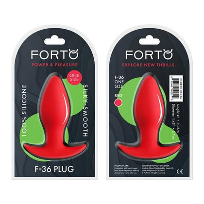 Forto F-36: Silicone T Plug Red - Premium Smooth Anal Pleasure for Him and Her