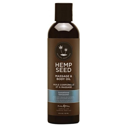 EB Hemp Massage Oil Sunsational 8 oz: The Ultimate Natural Blend for Deep Conditioning and Moisturizing - Adult Naughty Store