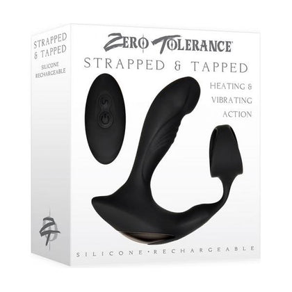 Zt Strapped & Tapped Vibrating Heating Prostate Penis Ring - Model ZT-PT-001 - Male - Simultaneous Prostate and Penis Stimulation - Black